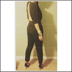 Asos sexy, backless, black jumpsuit